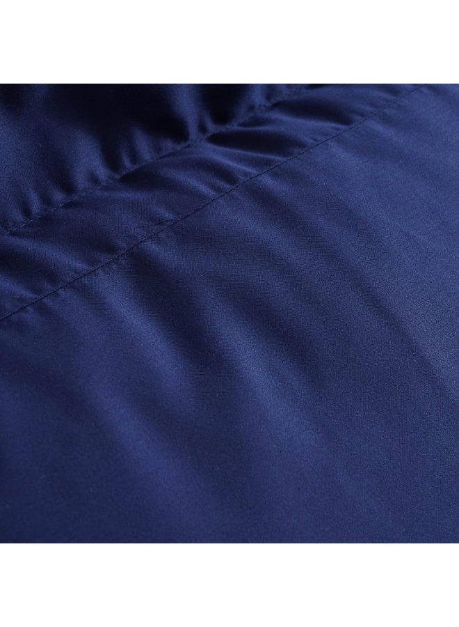 Luxe Cotton Tencel 2-Piece Oxford Pillow Case Set 50X75+5Cm - Navy