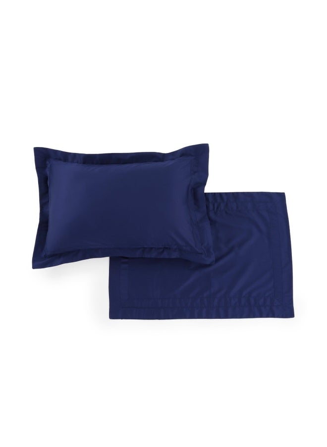 Luxe Cotton Tencel 2-Piece Oxford Pillow Case Set 50X75+5Cm - Navy