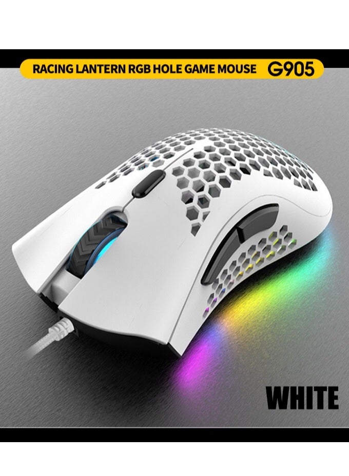 Hollow Lightweight RGB Wired Gaming USB Mouse