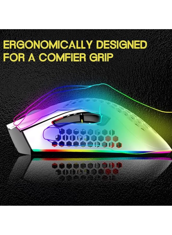 Hollow Lightweight RGB Wired Gaming USB Mouse