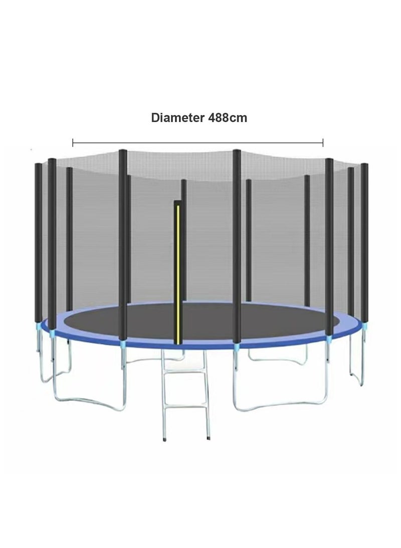 16 FT Outdoor Large Trampoline Trampoline Home Children Indoor Kindergarten Outdoor Large Play Equipment Commercial Bouncer with Guard Net