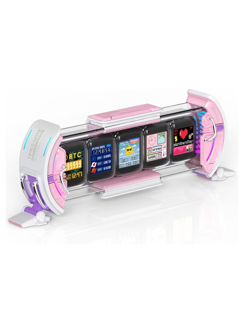 Divoom Times Gate Digital Clock – 128x128 Pixel Display, LED Ambient Light, Smart App-Controlled