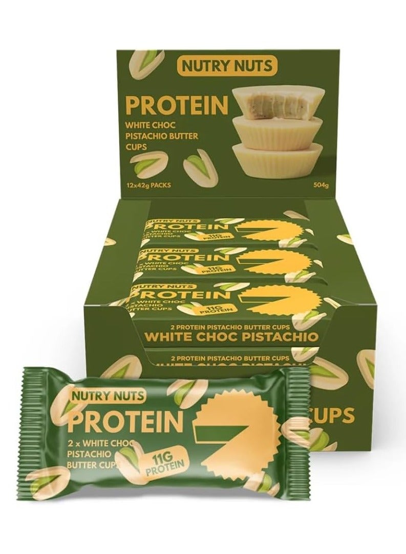 Nutry Nuts White Choc Pistachio Cup 42g Pack of 12