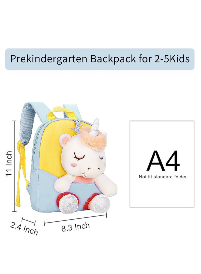 Adorable Backpack for Toddler Kids Cute Plush Animal Toy for Girl Mini Schoolbag with Plush Animal for Preschool Child