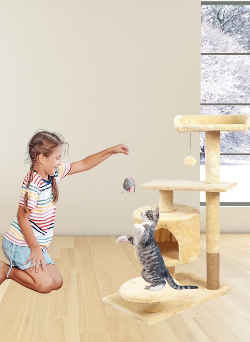 Multi-layer Cat Climbing Frame Cat Tree Kitten Tower Cat Toys Cat Tower Cat Scratch Covered with Sisal Furniture for Kittens Center Condo Pet Supplies Cat House