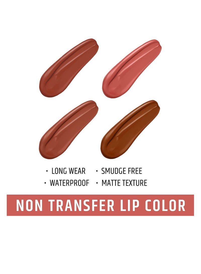 HUDACRUSH BEAUTY Mini Lipsticks Combo Pack of 8 Liquid Matte Lipstick Set Red edition for women