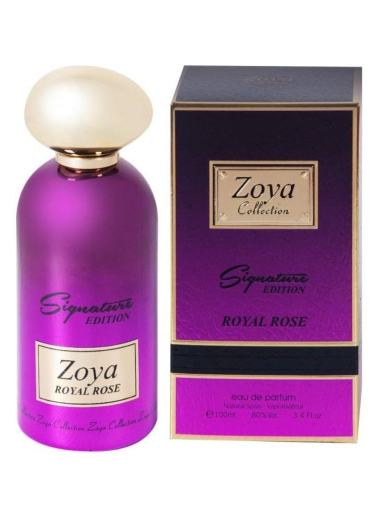 Zoya Collection Royal Rose Eau de Perfume For Unisex, 100 ml