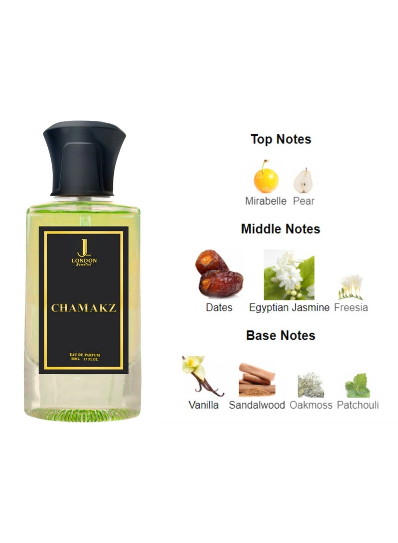 JAN LONDON ESSENTIAL EDP CHAMAKZ Perfume For Men And Women Inspired by CHLOE NOMADE JASMINE 50ml