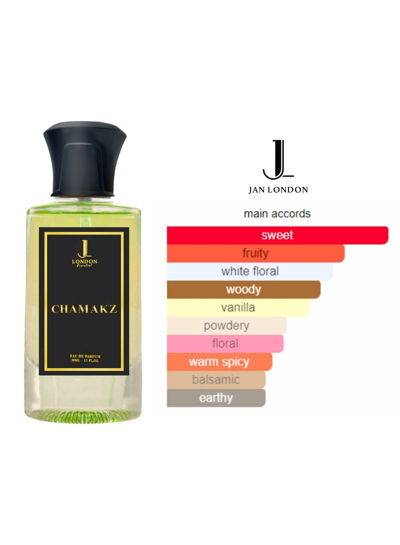JAN LONDON ESSENTIAL EDP CHAMAKZ Perfume For Men And Women Inspired by CHLOE NOMADE JASMINE 50ml