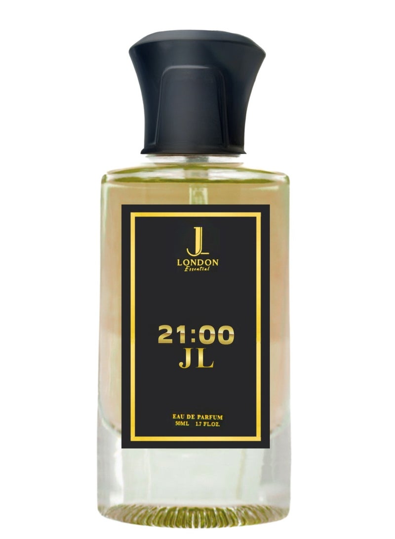 JAN LONDON ESSENTIAL - 21:00 JL EDP Perfume For Men And Women Long Lasting Unisex Fragrance Inspired Perfumes for Ladies & Gents 50ml