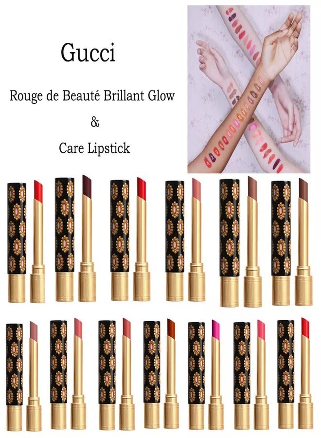 GUCCI Glow & Care Shine Lipstick 714 Jody Wild Mauve - dark raspberry 0.06 oz/ 1.8 mL