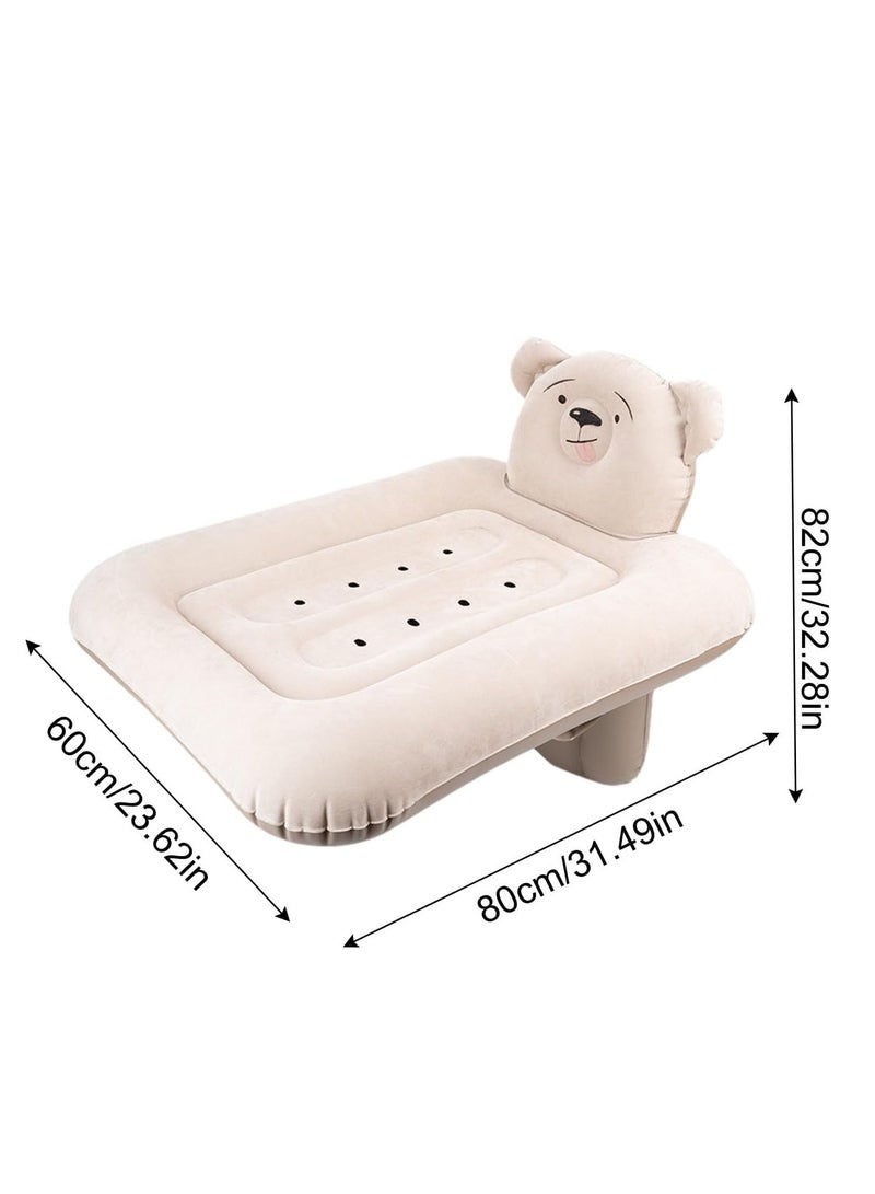 Inflatable Baby Travel Bed, Toddler Travel Airplane Bed, Airplane Seat Extender for Kids, Plane Bed for Toddler Baby Air Mattress, Toddler Blow Up Bed with Inflatable Pump Storage Bag