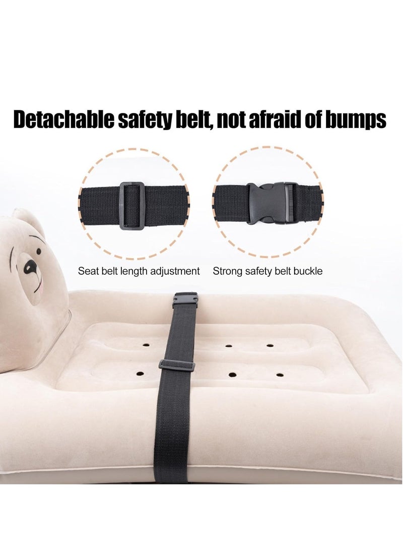 Inflatable Baby Travel Bed, Toddler Travel Airplane Bed, Airplane Seat Extender for Kids, Plane Bed for Toddler Baby Air Mattress, Toddler Blow Up Bed with Inflatable Pump Storage Bag