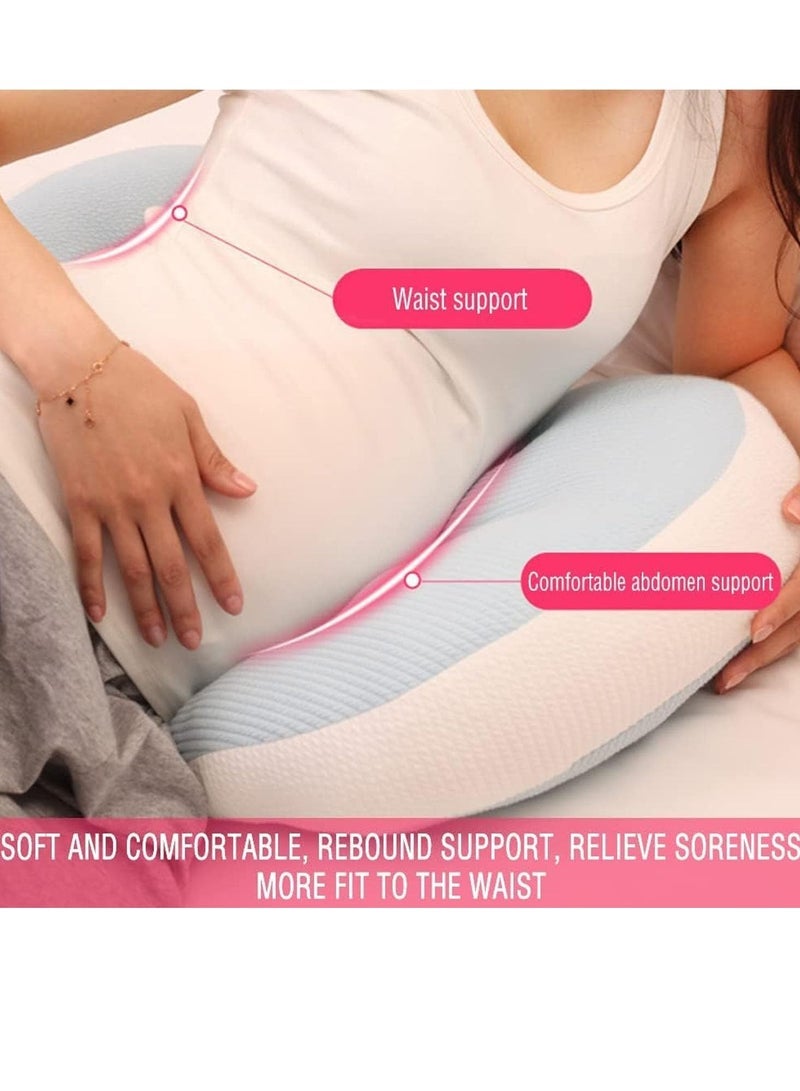 Pillow for Sleeping,Body Pillow for Pregnant Women Maternity Pillow Wedge,Detachable and Adjustable Double-Sided with Pillow Cover Support for Pregnancy Belly/Back Support(Pink)