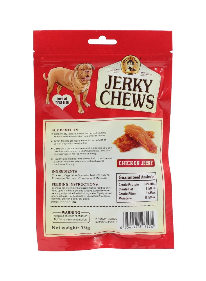 Charlie Jerky Chews Stick Chicken Jerky Flavor Premium Dog Treats Pack of 5Bags