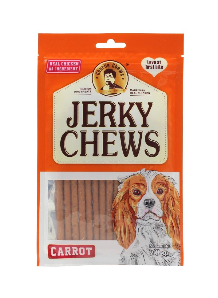 Charlie Jerky Chews Stick Carrot Flavor Premium Dog Treats Pack of 5Bags