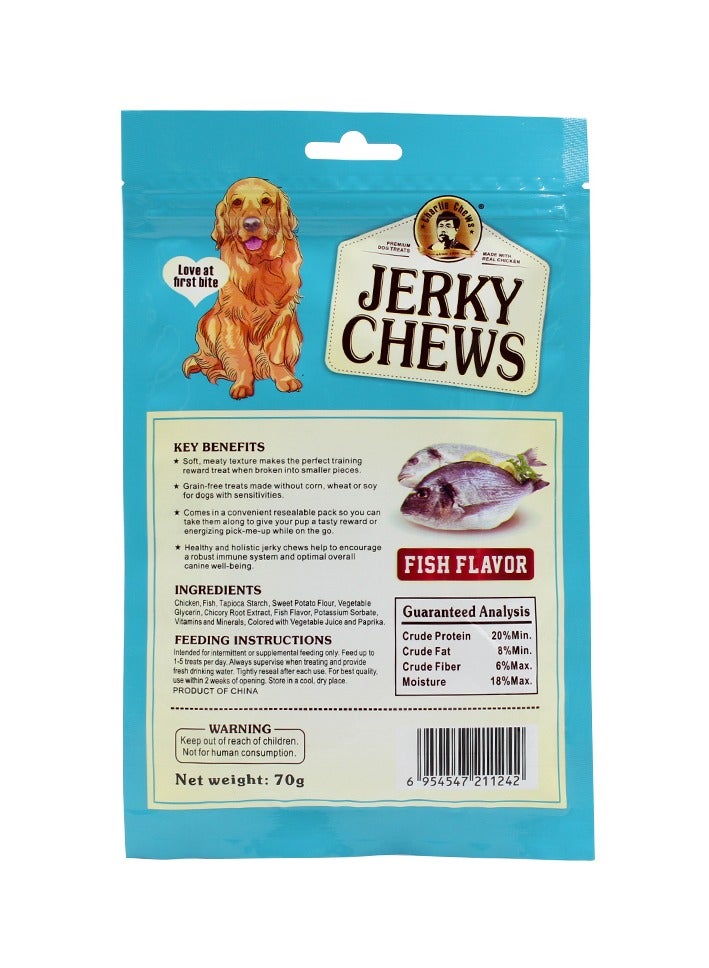 Charlie Jerky Chews Stick Fish Flavor Premium Dog Treats Pack of 5Bags