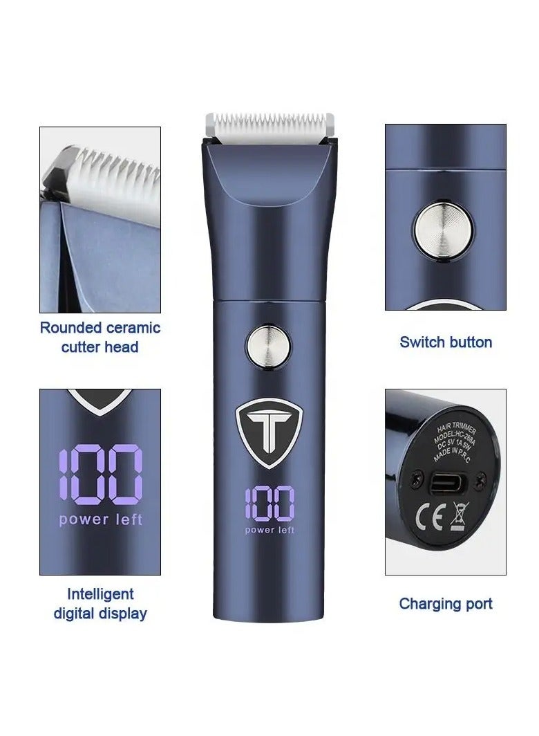 Professional Hair Clipper Trimmer, Groin & Body Trimmer for Men, Replaceable Electric Shaver, Multifunctional Grooming Machine