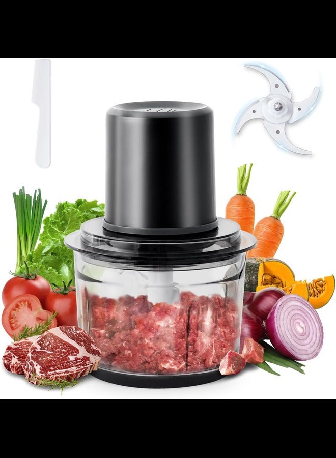 Electric Food Processor, Small Electric Food Chopper for Baby Food, Vegetables, Meat, Fruits, Nuts, 4 Cup Food Chopper with 2 Speed