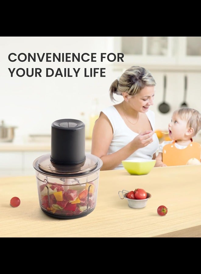 Electric Food Processor, Small Electric Food Chopper for Baby Food, Vegetables, Meat, Fruits, Nuts, 4 Cup Food Chopper with 2 Speed