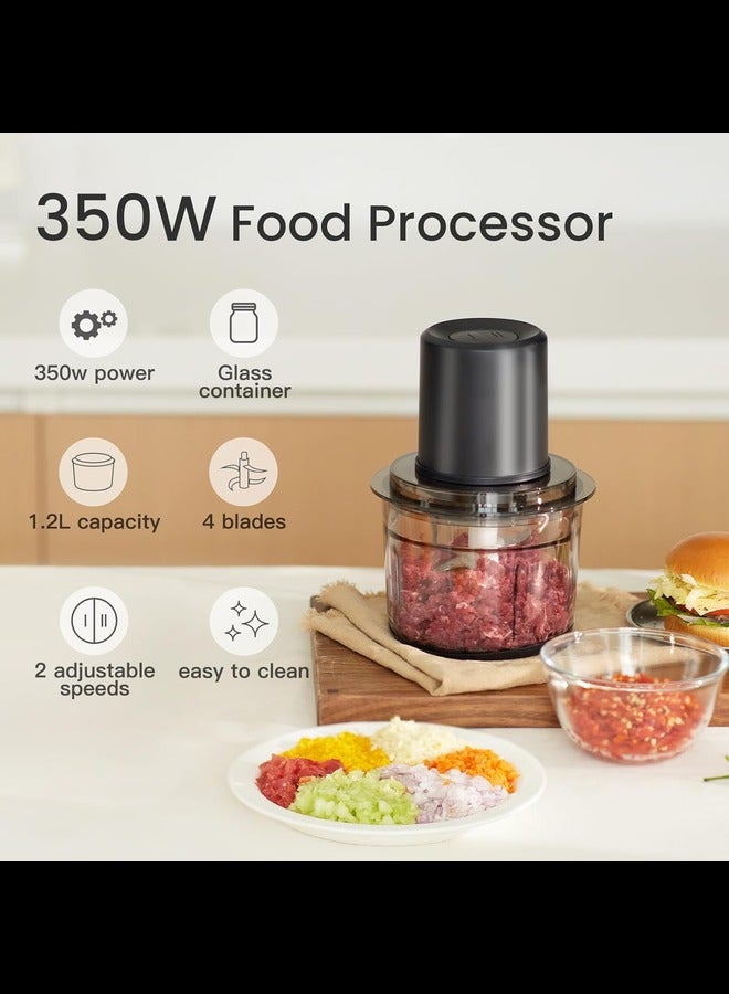 Electric Food Processor, Small Electric Food Chopper for Baby Food, Vegetables, Meat, Fruits, Nuts, 4 Cup Food Chopper with 2 Speed