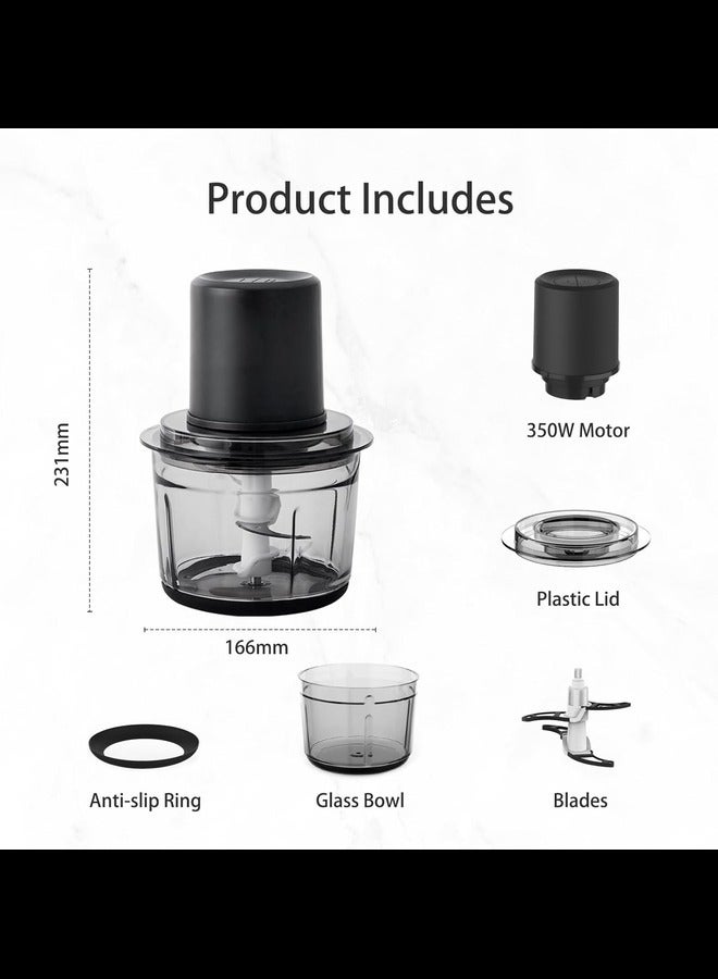 Electric Food Processor, Small Electric Food Chopper for Baby Food, Vegetables, Meat, Fruits, Nuts, 4 Cup Food Chopper with 2 Speed