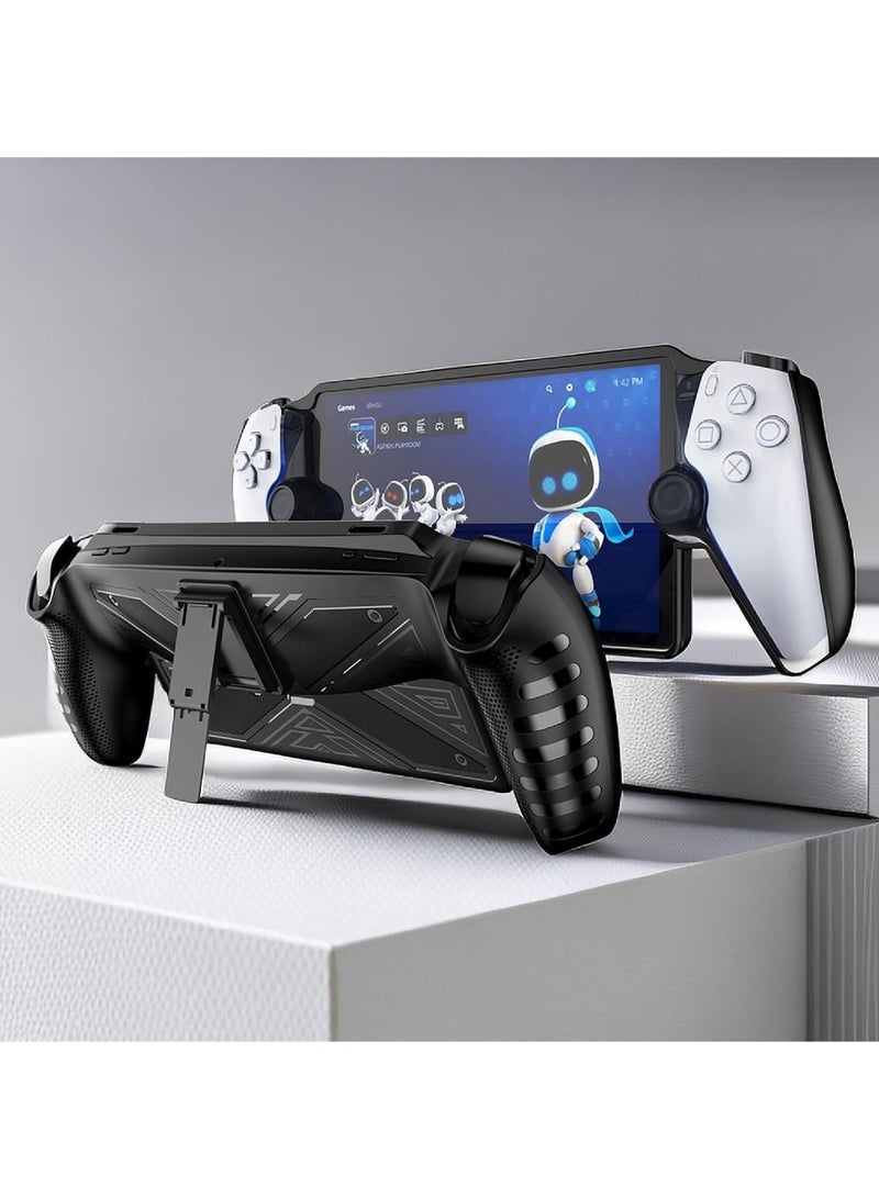Case for PlayStation Portal Remote Player - With Stand - Soft TPU Bumper - Anti Slip - Easy to Grip