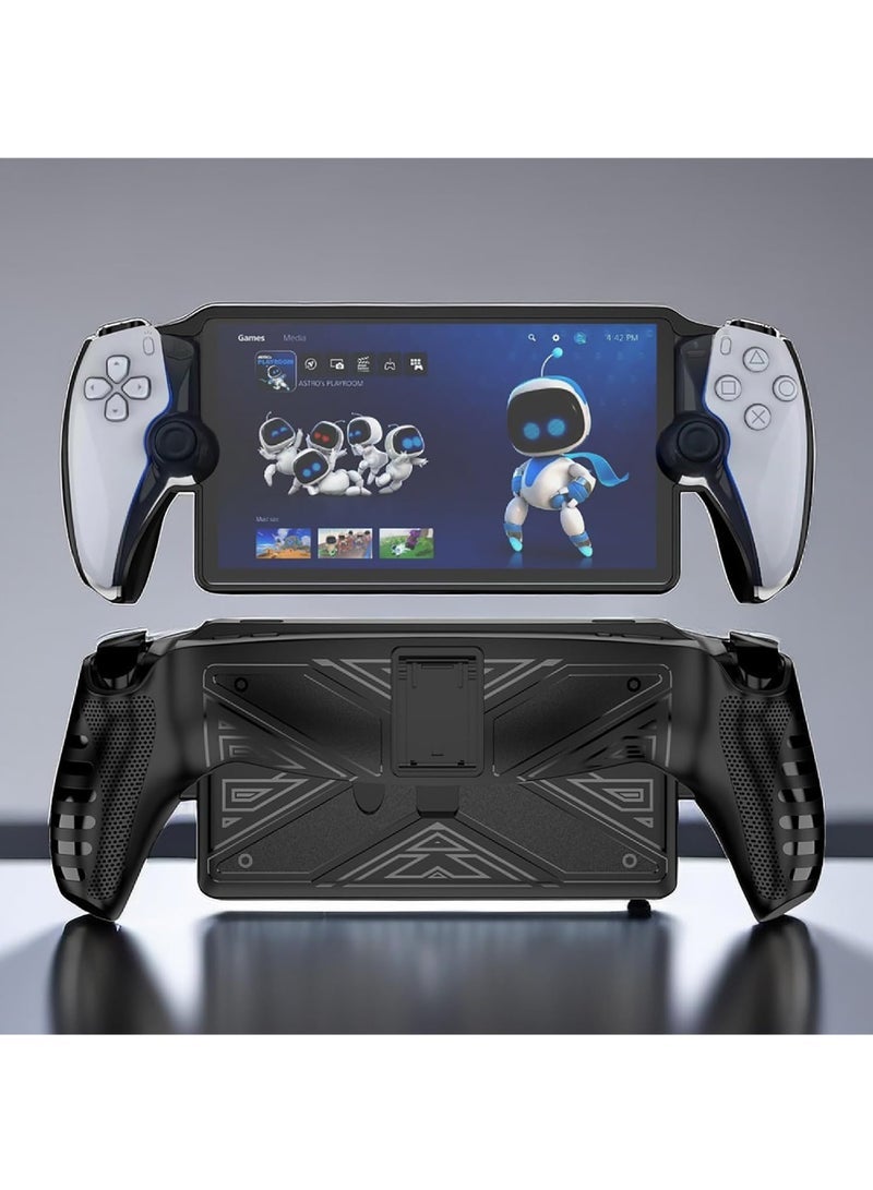 Case for PlayStation Portal Remote Player - With Stand - Soft TPU Bumper - Anti Slip - Easy to Grip