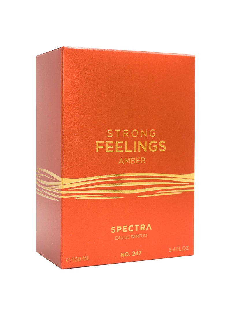 247 Strong Feelings Amber EDP Unisex Perfume - 100ml