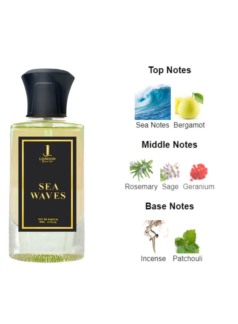 JAN LONDON ESSENTIAL EDP SEA WAVES Perfume For Men And Women Inspired by ACQUA DI GIO PROFUMO ARMANI 50ml