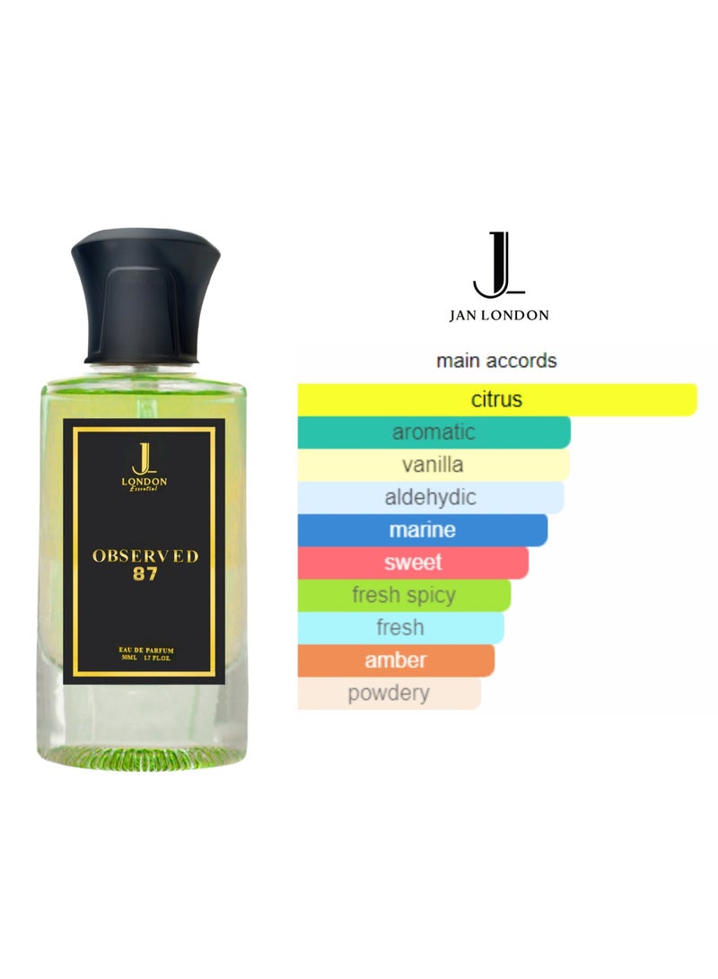 JAN LONDON ESSENTIAL EDP OBSERVED87 Perfume For Men And Women Inspired by ALLURE HOMME SPORT CHANEL 50ml