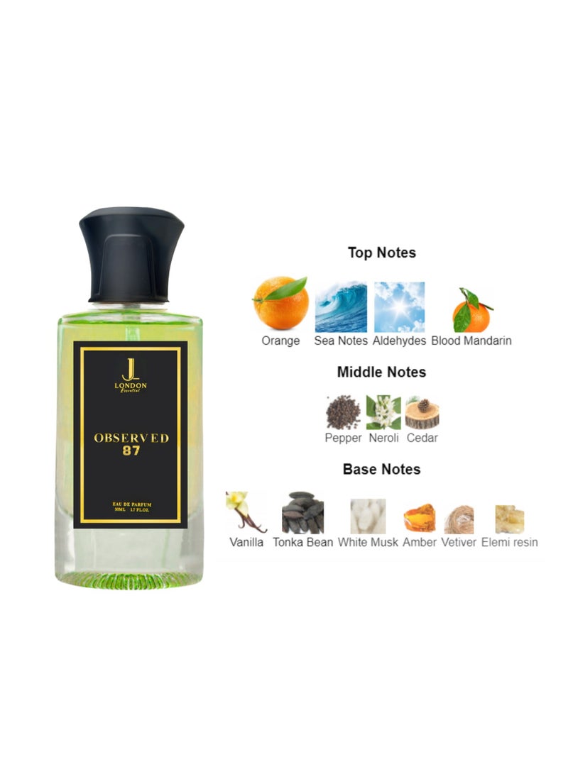 JAN LONDON ESSENTIAL EDP OBSERVED87 Perfume For Men And Women Inspired by ALLURE HOMME SPORT CHANEL 50ml