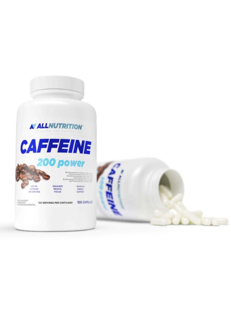 ALLNUTRITION CAFFEINE 200 power 100 Capsules 100 serving