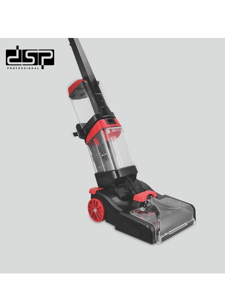 DSP High Power upright 800W Carpet Vacuum Cleaner with Heat Function Steam Vacuum Cleaner for Carpet and Sofa with Multiple Usage Scenarios TURBO Multi-usage Vacuum Cleaner KD2042. (Red/Black)