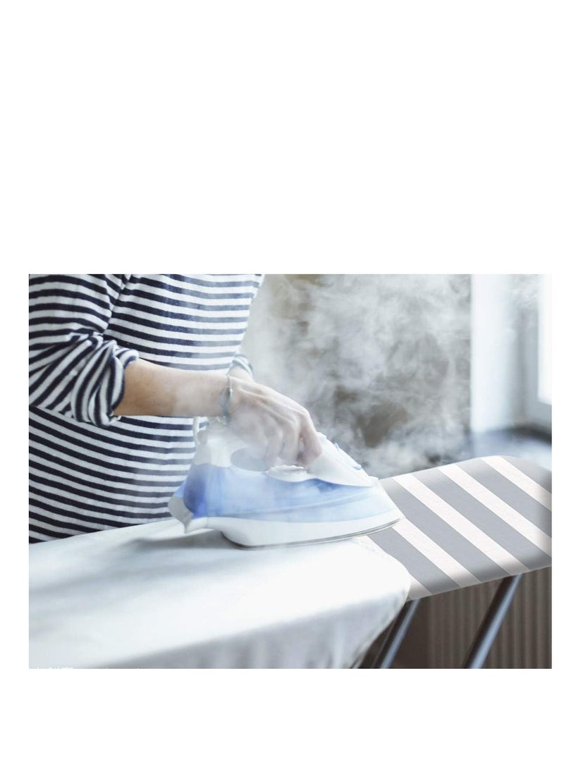 SheeChung 48x15 Ironing Board Cover and Pad - with Elasticized Edges and 3 Connecting Straps,Premium Heavy Duty 3-Layer Silicone Coated Cover,Heat Reflective, Scorch Resistant
