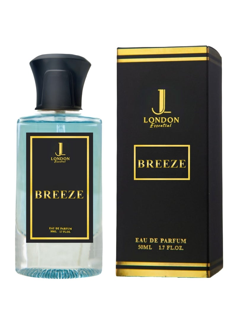 JAN LONDON ESSENTIAL - BREEZE EDP Perfume For Men And Women Long Lasting Unisex Fragrance Inspired Perfumes for Ladies & Gents 50ml