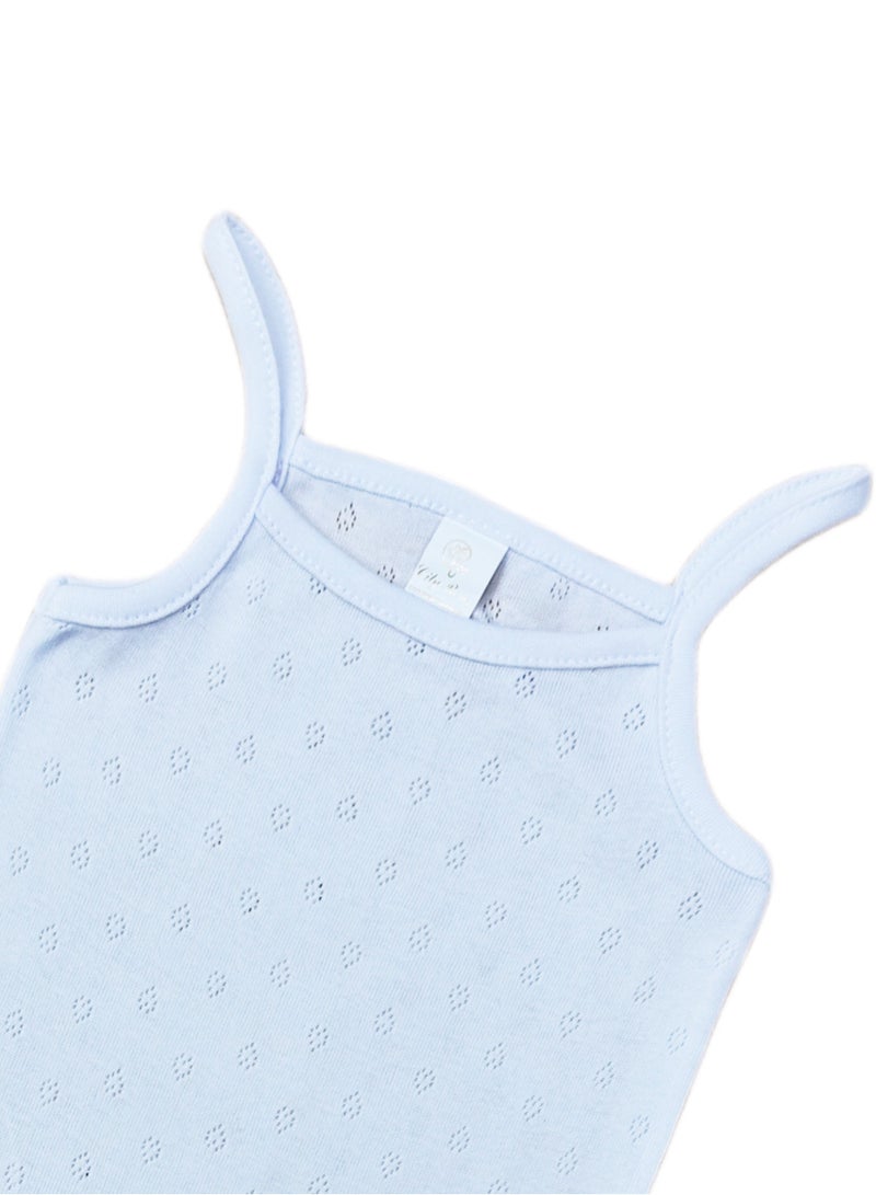 6- Pieces Bodysuit Barbtoz Perforated Girls Underwear Cotton White