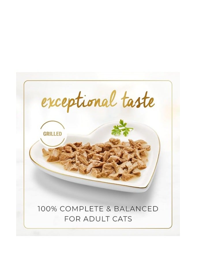 Purina Fancy Feast Grilled Chicken & Beef Wet Cat Food 85g (Pack of 24)