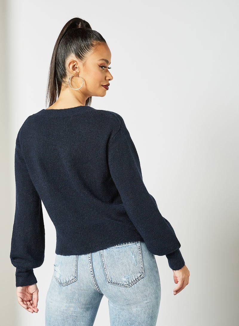 V Neck Sweater Navy