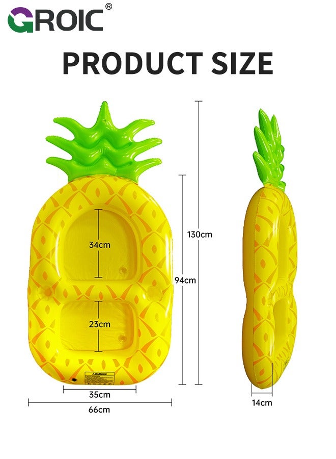 Floating Cooler, Floating Drink Holder, Giant Pineapple Inflatable Drink Holder Filled with 2 Holders for Beach, Jacuzzi and Pool, Pool Drink Floats for Swimming Pool Party Beach Party Decorations