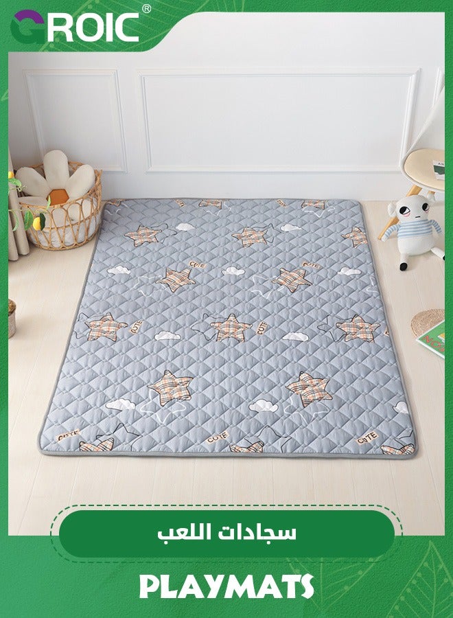 Baby Play Mat, 1.2*2m Playpen Mat with Super Soft Touch, Activity Mat with Upgraded Anti-Slip Bottom, Machine Washable Crawling Mat for Babies, Infants