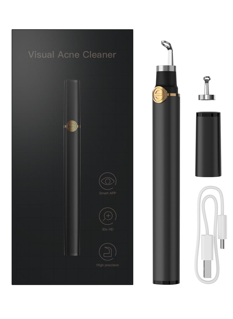 M3 Visual acne needle Android4.4/IOS 240mAh  Blackhead Acne Blemish Removal Tool (Black)