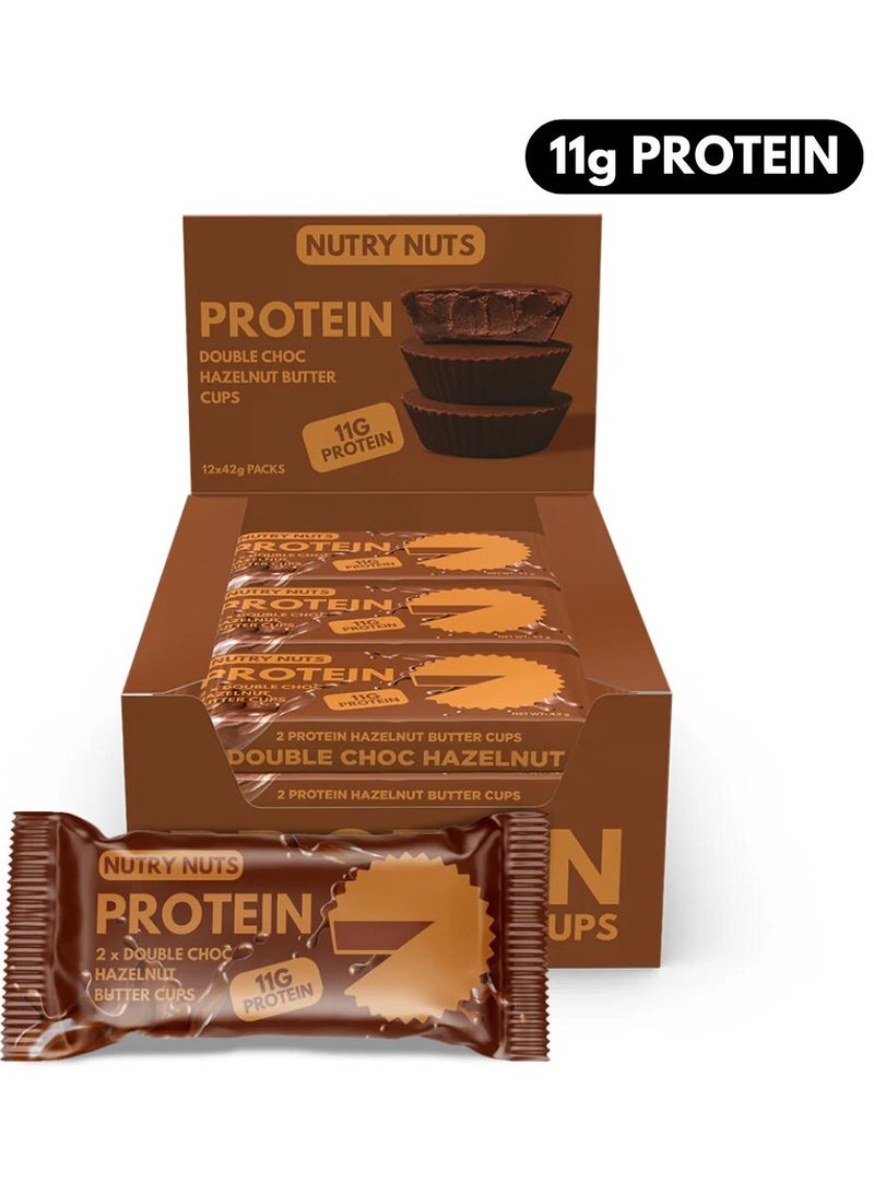 Nutry Nuts Protein Double Chocolate Hazelnut Butter Cups 42g Pack of 12