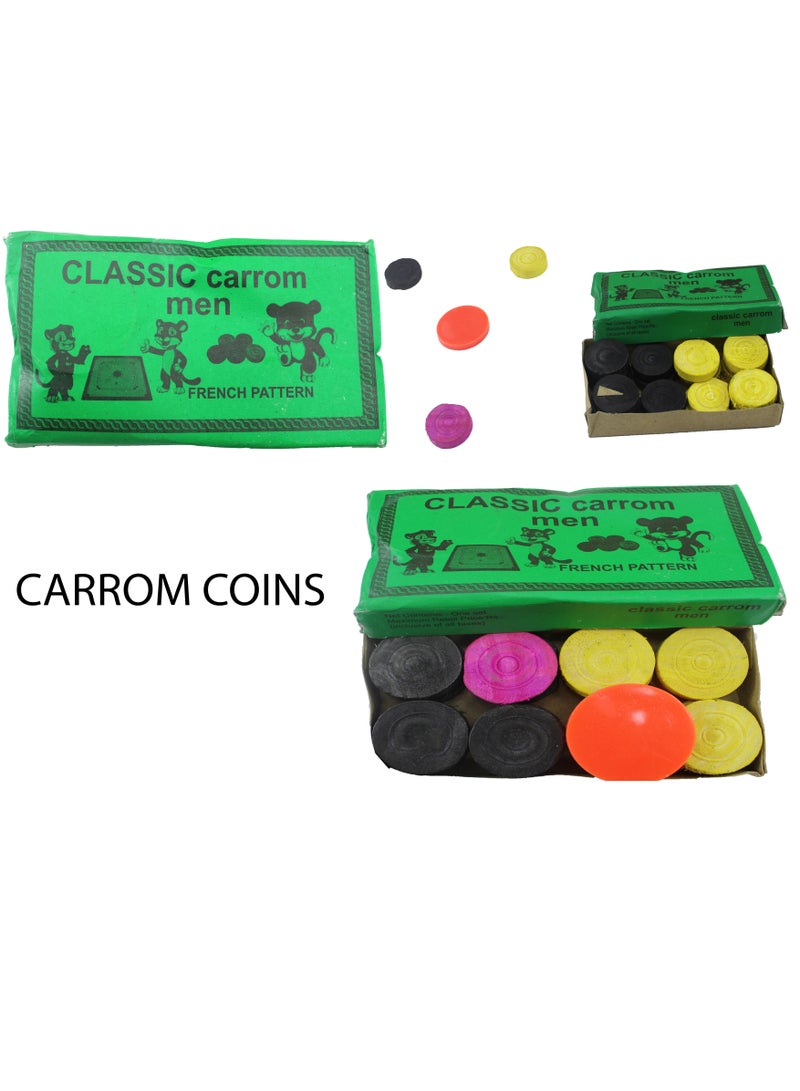 Wooden Kids Carrom Board with Wooden Coins - small size 24x24inch