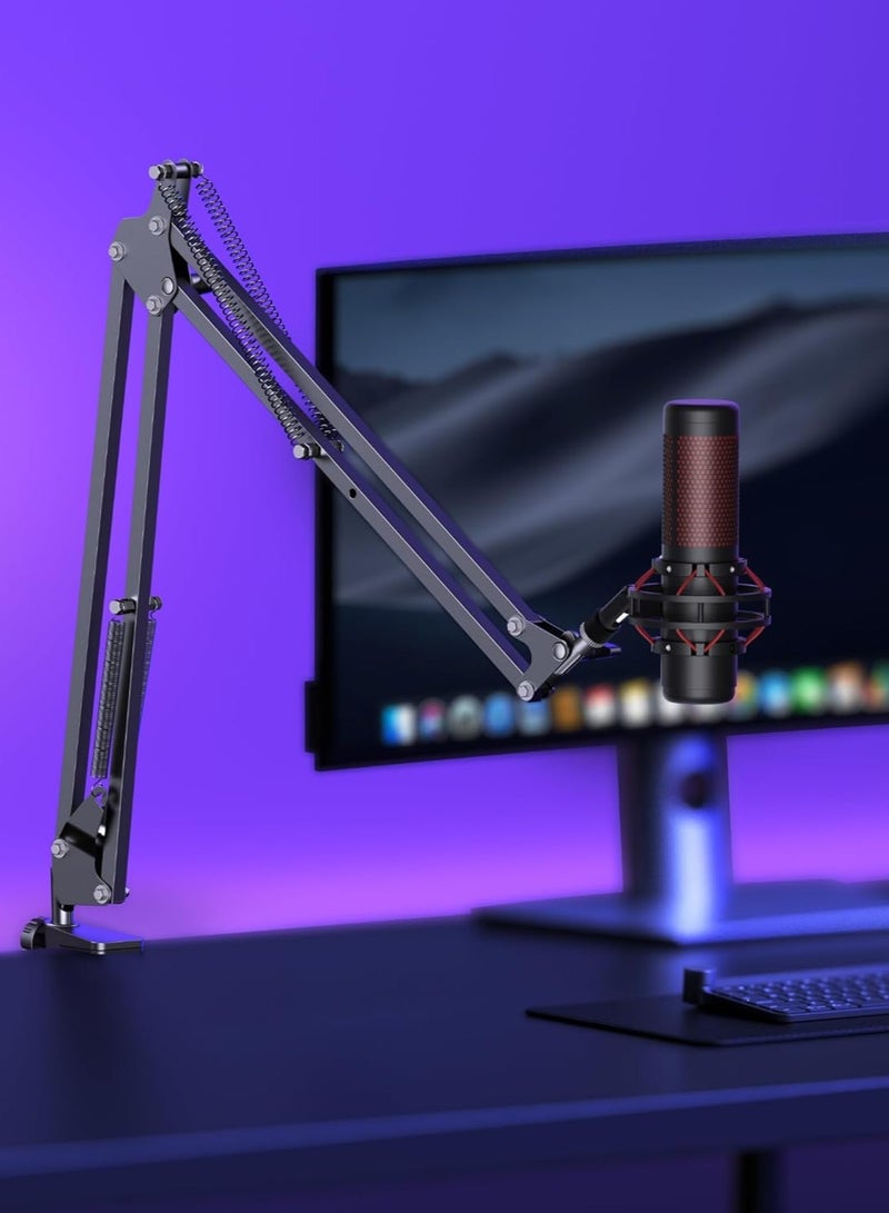 InnoGear Boom Arm Microphone Mic Stand for Blue Yeti HyperX QuadCast SoloCast Snowball Fifine Shure SM7B and other Mic, Medium