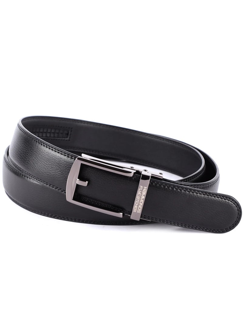 Leather Belt for Men - Perfect for Formal and Casual Wear - Adjustable Waistband up to 46 Inches - Auto lock Belt for Formal and Casual Wear (9SF1)