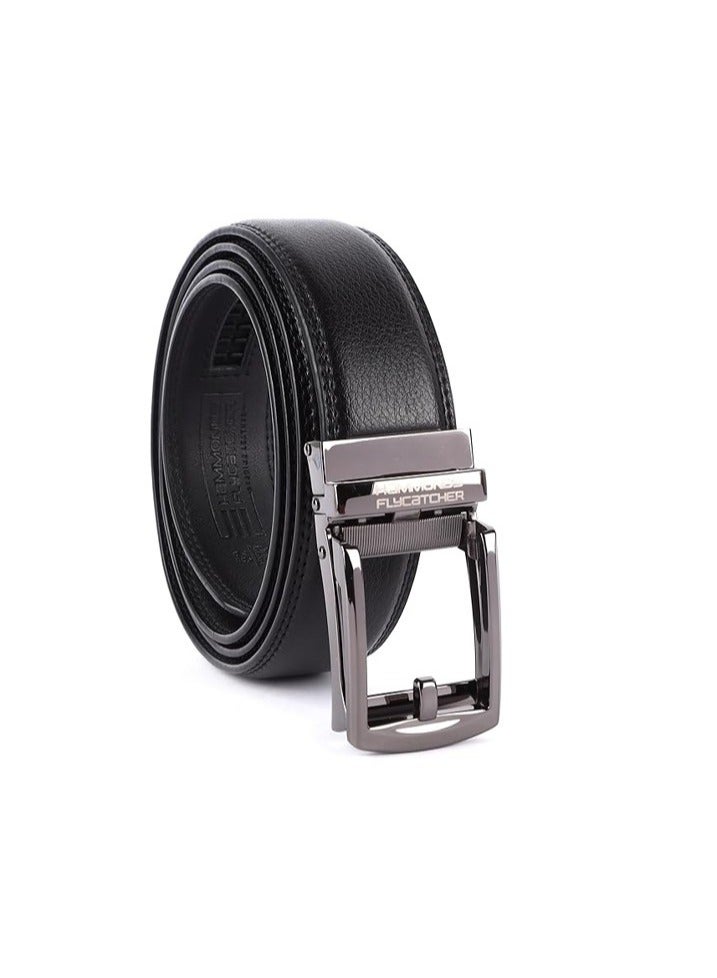 Leather Belt for Men - Perfect for Formal and Casual Wear - Adjustable Waistband up to 46 Inches - Auto lock Belt for Formal and Casual Wear (9SF1)