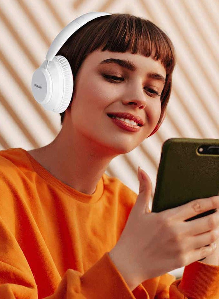 Wireless Headphone 300mAh Battery, Active Noise Cancellation, Comfortable, 10m Range, 2.5 Hours Charging, 24 Hours Playtime, Bluetooth 5.3, Green Lion Santiago Beige