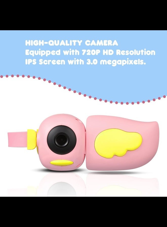 720P HD Kids Video Camera/Camcorder with 2.0” Color Display Screen - 32GB microSD Card Included (Pink)