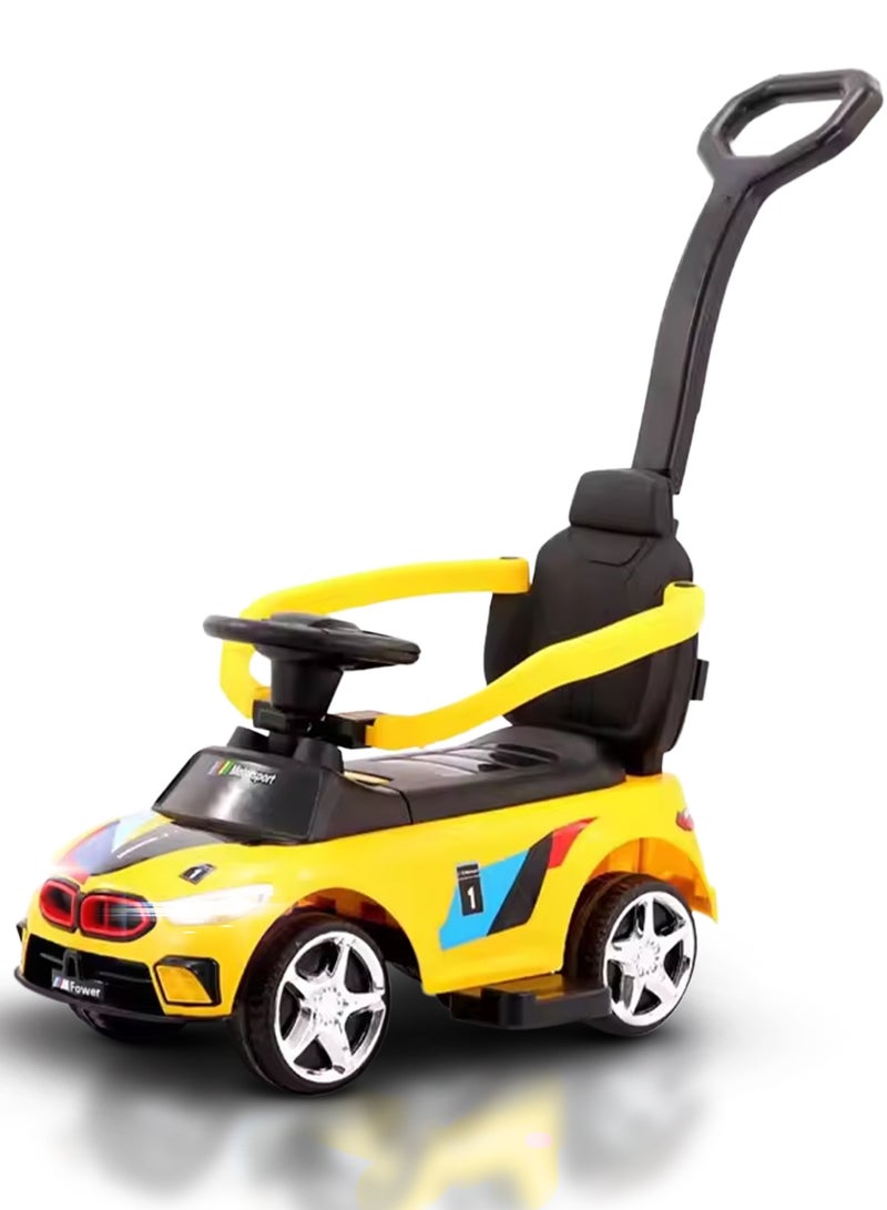 Baybee Drift Pro Ride on Car for Kids, Push Car for Baby with Music, Light, Safety Bar & Push Handle Kids Car Push Ride On Car Toy for Kids Baby Car for Kids to Drive 1 to 3 Years Boy Girl Yellow